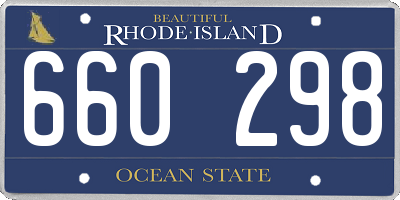 RI license plate 660298
