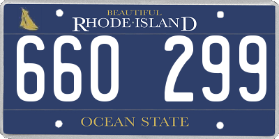 RI license plate 660299