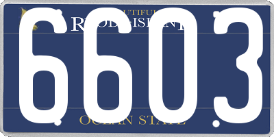 RI license plate 6603