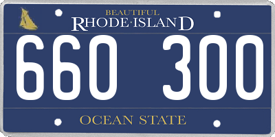 RI license plate 660300