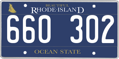 RI license plate 660302