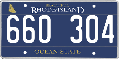 RI license plate 660304