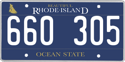 RI license plate 660305