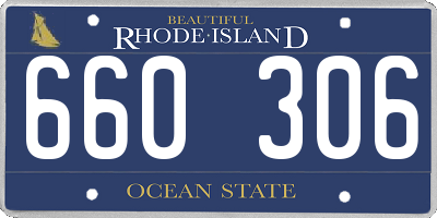 RI license plate 660306