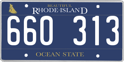 RI license plate 660313