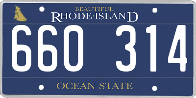 RI license plate 660314