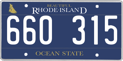 RI license plate 660315
