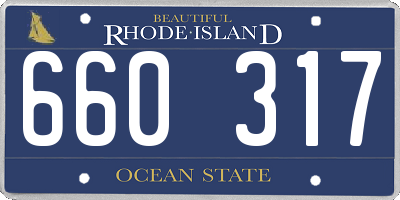 RI license plate 660317