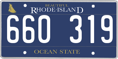 RI license plate 660319