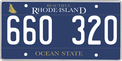 RI license plate 660320