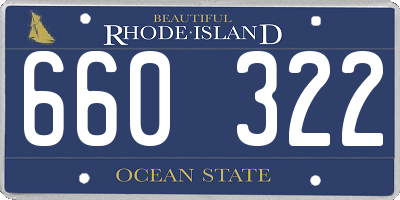 RI license plate 660322