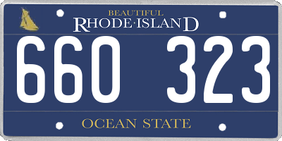RI license plate 660323