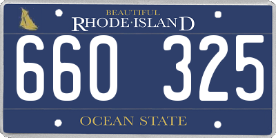 RI license plate 660325