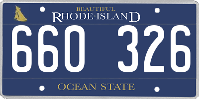 RI license plate 660326