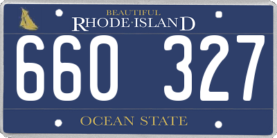 RI license plate 660327