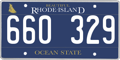 RI license plate 660329