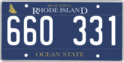RI license plate 660331