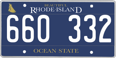 RI license plate 660332
