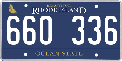 RI license plate 660336