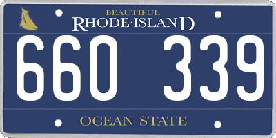 RI license plate 660339