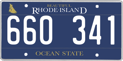 RI license plate 660341