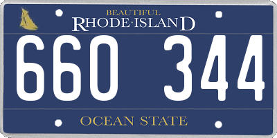 RI license plate 660344
