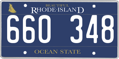 RI license plate 660348
