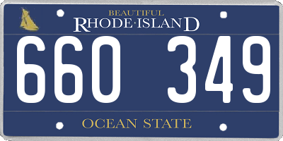 RI license plate 660349