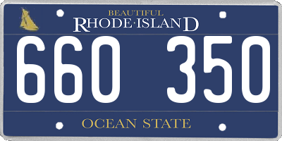 RI license plate 660350