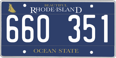 RI license plate 660351