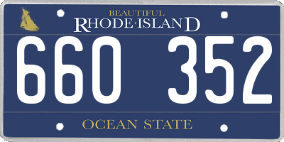 RI license plate 660352