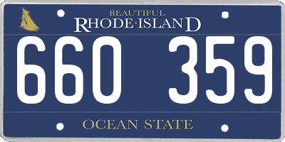 RI license plate 660359