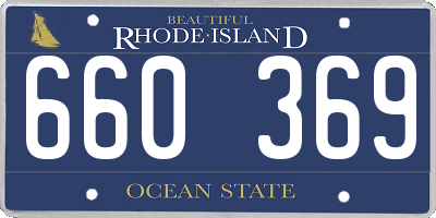 RI license plate 660369