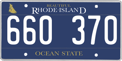 RI license plate 660370