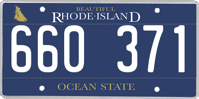 RI license plate 660371