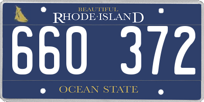 RI license plate 660372