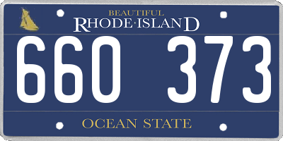 RI license plate 660373