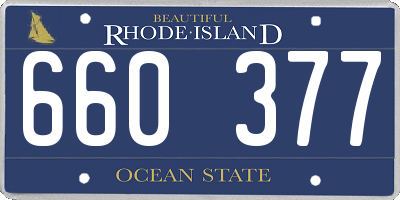 RI license plate 660377