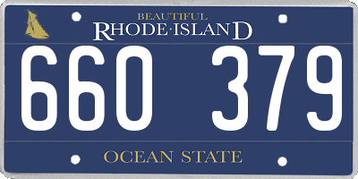 RI license plate 660379