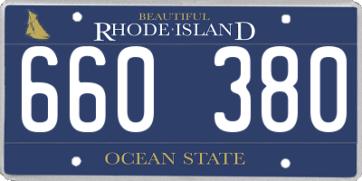 RI license plate 660380