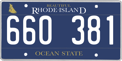 RI license plate 660381