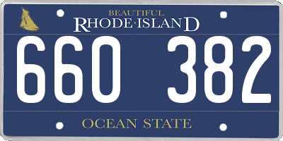 RI license plate 660382