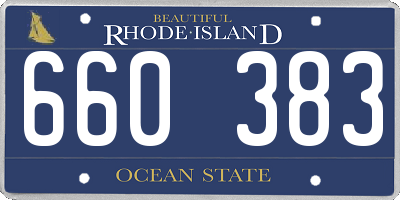 RI license plate 660383