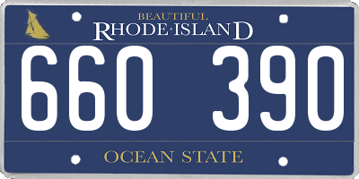 RI license plate 660390