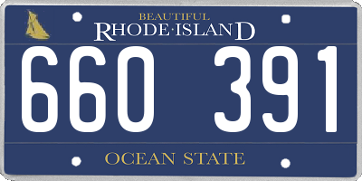 RI license plate 660391