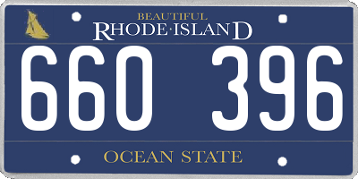 RI license plate 660396