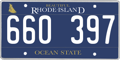 RI license plate 660397