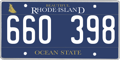 RI license plate 660398