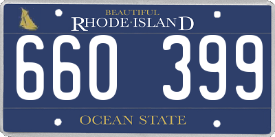 RI license plate 660399