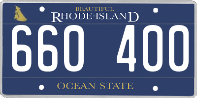 RI license plate 660400